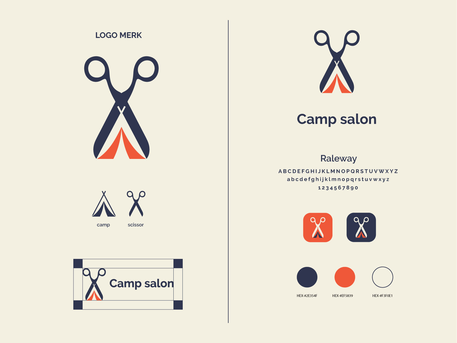 Camp Salon Logo And Brand Identity By Ikram H Sakib On Dribbble