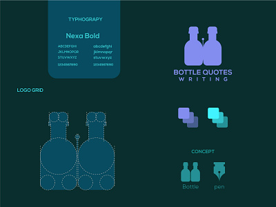 bottle writing logo and brand identity