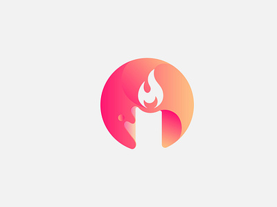 candle brand identity branding candle design fire logo logo design modern modern logo