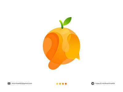 orange brand identity branding business company design fresh fruit green logo logo design modern modern logo natural orange professional shop