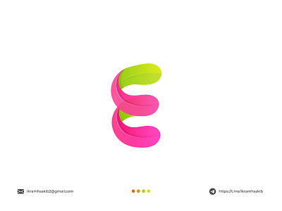 E abstract acronym brand identity branding business colorful company design e e letter logo fun initial logo logo design modern modern logo