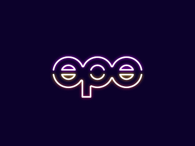 epe brand identity branding epe lettermark line art logo logo design logos logotype mark minimal minimalist logo modern logo neon effect outline typography word wordmak