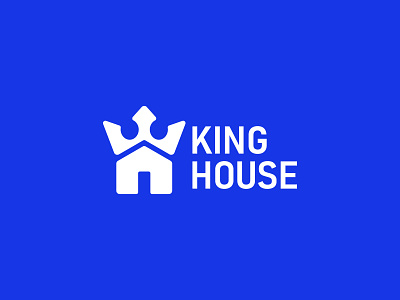 King House logo mark brand identity branding crown home king house logo design logomark logotype minimalist logo modern logo real estate