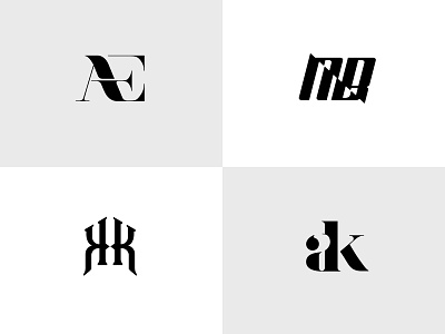 luxury logo sample ae lettermark ak apparel black and white brand identity branding clothing elegant fashion graphic design kk logo design luxury minimalist logo modern logo nb nike shoe streetwear wordmark