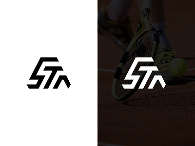 STA brand identity clothing company flat logo graphic design logo design logo type logomark logos minimalist logo modern logo st sta tennis triangle triangular