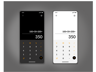Daily UI - 004 / Calculator app application calculator dailyui design mobiledesign ui uiux