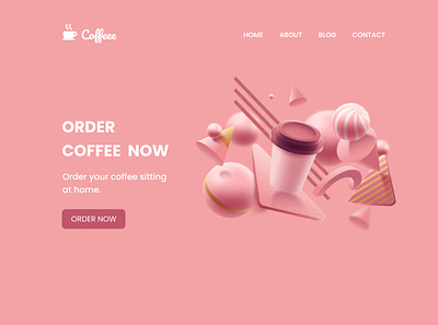 coffee website branding design flat graphic design illustration ui ux vector website website design