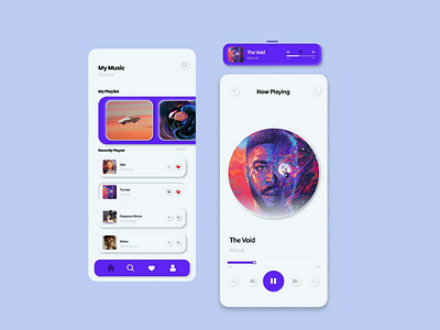 Music Player App animation app branding design graphic design illustration mobile ui uiux user interface