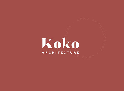 Apolline Decreme for Koko Architecture's logotype branding design logo logotype terracotta typography visual identity