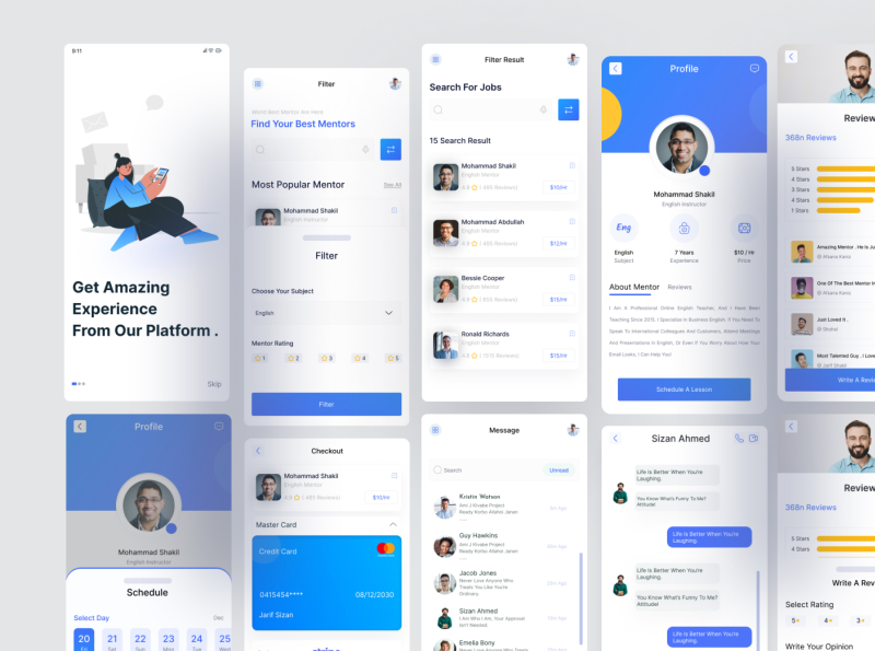 Mento - Mentor Hiring App Design by Mohammad shakil on Dribbble