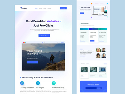 No - Code website builder landing page .