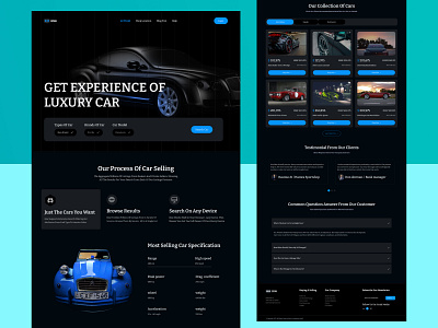 BSW - Car Shop website Landing page design
