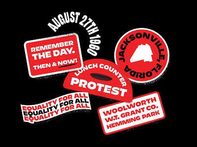 Ax Handle Saturday - Details 1960 2 color black lives matter blackandwhite equality jacksonville protest stickers