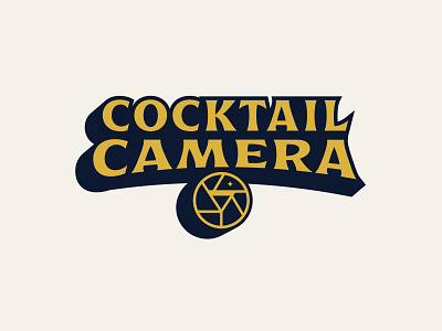 Cocktail Camrea - II badge branding identity design logo lowdrag type