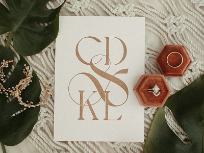 Wedding Details - II gold letterpress married monogram stationary type typography wedding wedding stationary