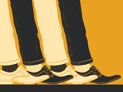 WIP II design fancy socks halftone illustration screenprint shoes texture