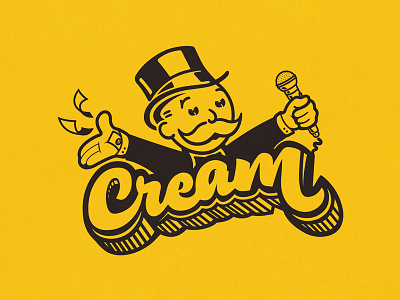 C.R.E.A.M. cream design illustration odb typography wutang yellow