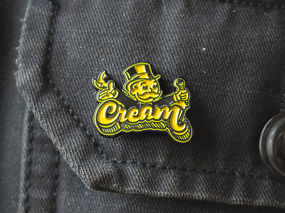 C.R.E.A.M. Enamel Pin design enamel pin hip hop illustration lapel pin microphone monopoly pin typography wutang