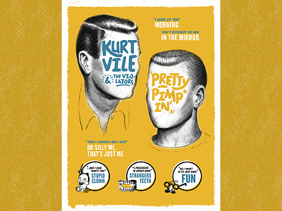 Kurt Vile Poster aiga frenchpaper gigposter halftone kurtvile poster print screenprint summer