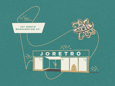 JoRetro - New Store Announcement antique design illustration matchbook mid century mid century modern mid mod retro store storefront