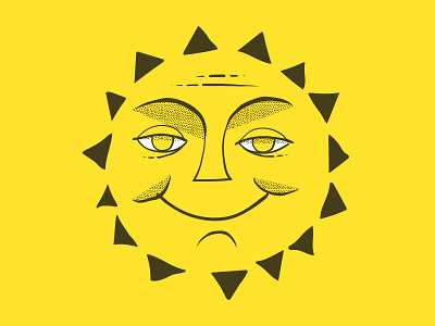 Sun face hand drawn illustration summer summer solstice sun texture
