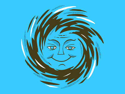 Hurricane blue face hand drawn hurricane illustration summer texture weather