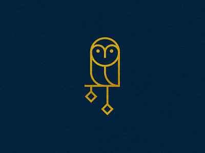 Spot Illustration - II gold icon illustration monoline night owl spot illustration zoo