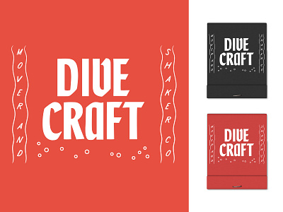 Dive Craft - II bar branding cocktails dive bar matchbook matches merch mid mod type typogaphy