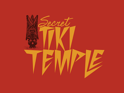 Secret Tiki Temple - Unused badge branding florida identity island logo tiki tiki bar vector