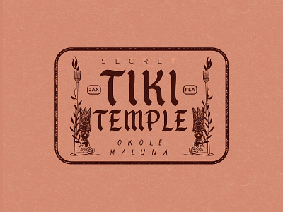 Secret Tiki Temple - III branding building chinese tiki design illustration restaurant logo skull tiki tiki bob vector