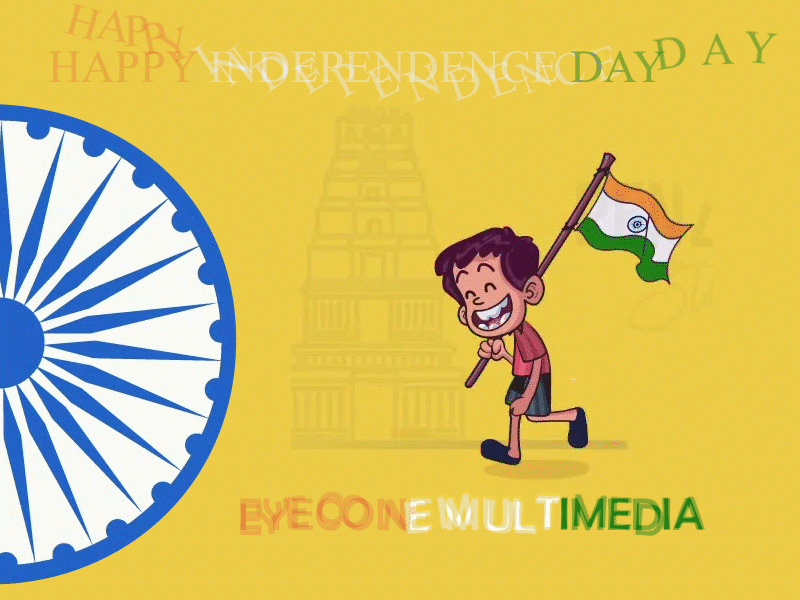 Eyecone Multimedia Happy Independence Day india 15aug animaiton