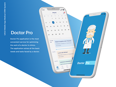 UX/UI Mobile App Medical CRM System crm system design doctor app health illustration medical app mobile app
