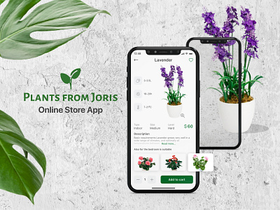 Plants from Joris (Online Store App) branding design ecommerce graphic design mobile app online store plants app shop ui ux
