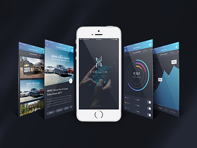 Helix - Advanced Technology Marketing Platform app automotive marketing mobile ui ux