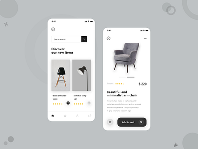 Furniture Ecommerce App admin dashboard ecommerce app furniture app graphicdesign mobileappdesign userexperience userinterface userinterfacedesign webdesigns