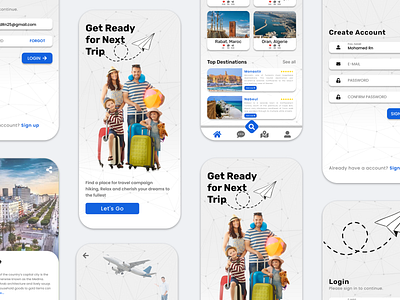 Travel service - Mobile App design mobile mobile app ui