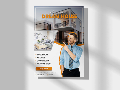 Design flyer "DREAM HOUSE" a4 buy design dream house flyer graphic design house