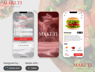 MAKLTI - Food Delivery App graphic design ui uidesign uiux ux