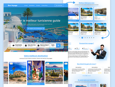 Tunisia Travel Landing Page Web Design landingpage travelui travelwebsite ui uiux userinterface