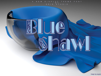 Blue shawl font branding design