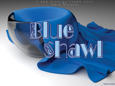 Blue shawl font