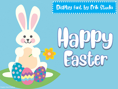 Happy Easter font branding design font font design font family