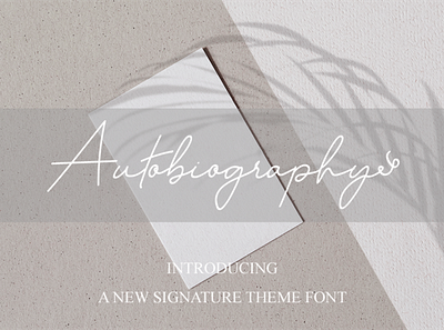 Autobiography font luxury