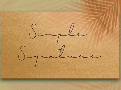 simple signature font luxury