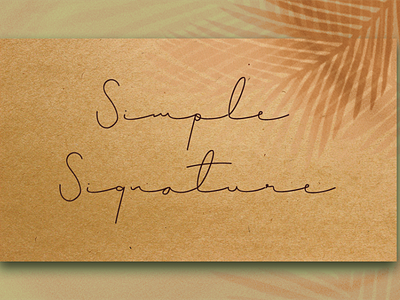 simple signature font