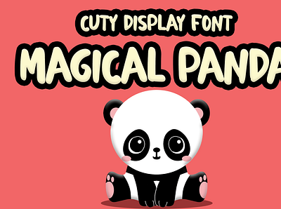 magical panda branding design font font design font family logo