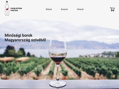 Landing Page  and logo design for a fictional Vinery