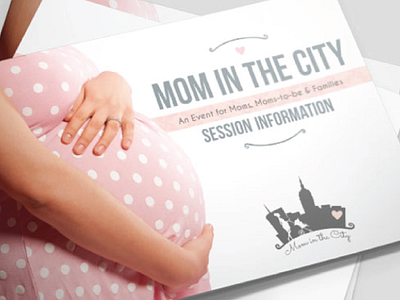 Mom in the City Collateral brochure carepoint city collateral design graphic letterhead logo mom pastel program