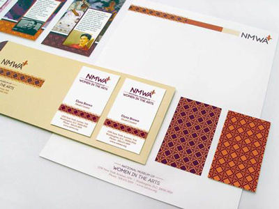 National Museum Of Women In The Arts Branding arts branding business card design graphic letterhead museum national stationary women