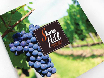 Stone Hill Winery Branding bottle branding brochure design graphic hill identity label packaging stone wine winery
